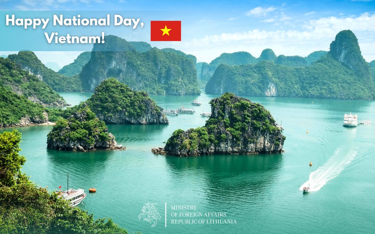FM <a href="/GLandsbergis/">Gabrielius Landsbergis🇱🇹</a>: Warm congratulations to @FMBuiThanhSon and the people of #Vietnam on your National Day! I look forward to further strengthening the ties between our two countries.🤝