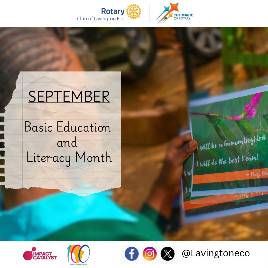 Join the Movement for Global Literacy! 📚

This Rotary Basic Education and Literacy Month, let's empower minds and transform futures. Every child deserves the gift of education and the tools to thrive. Together, we can make a difference!