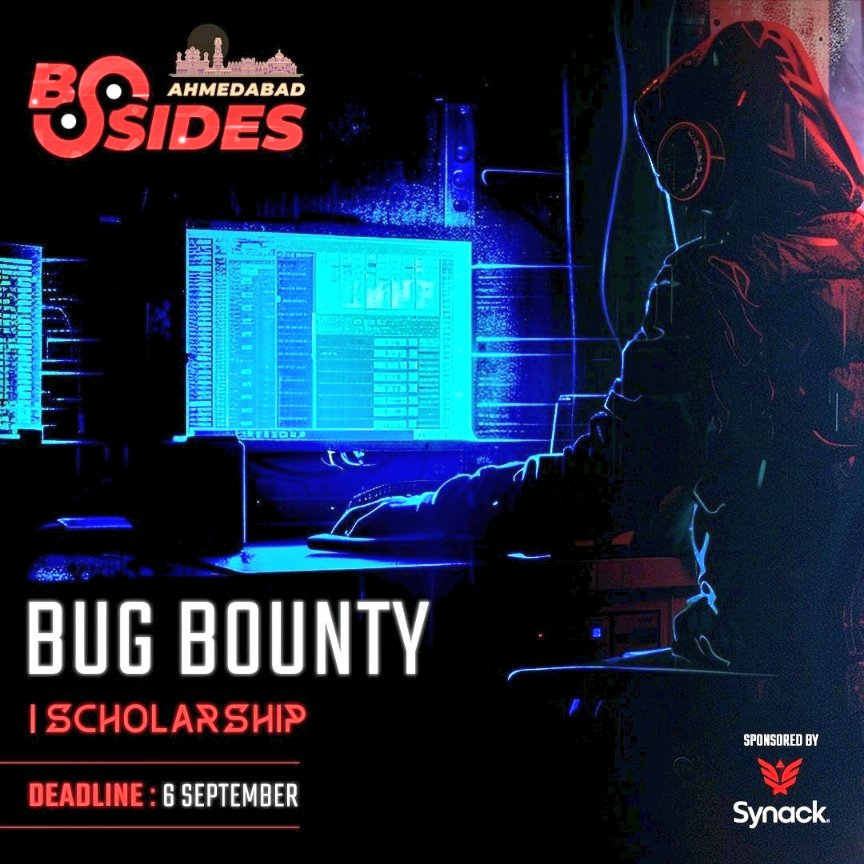 <a href="/bsidesahmedabad/">Security BSides Ahmedabad</a> is giving away 15 Professional Passes as a Scholarship sponsored by <a href="/SynackRedTeam/">Synack Red Team</a>

🔗 bsidesahmedabad.in/conference/sch…