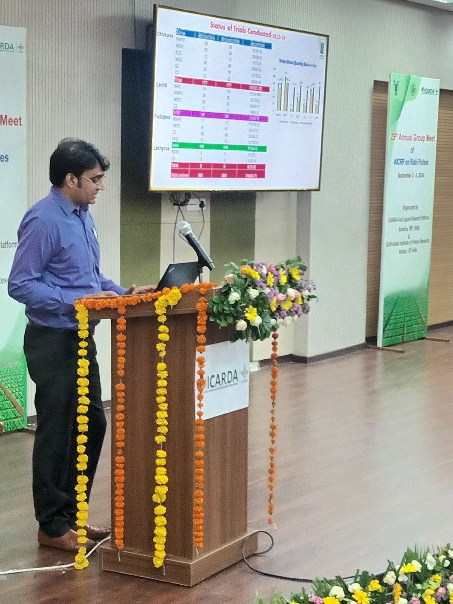 Session 3: Dr <a href="/ashoka_dr/">Dr. Ashok parihar</a> preventing  #AICRP #progress on #Rabi #Pulses at 29th #AGM. <a href="/ICARDA/">ICARDA</a> <a href="/ShivKAgrawal/">Shiv Agrawal</a> <a href="/AkankshaSi76161/">Akanksha Singh</a> <a href="/akybio/">Ashutosh Kumar Yadav</a> <a href="/IcarIipr/">ICAR-Indian Institute of Pulses Research, Kanpur</a> <a href="/icarindia/">Indian Council of Agricultural Research.</a>