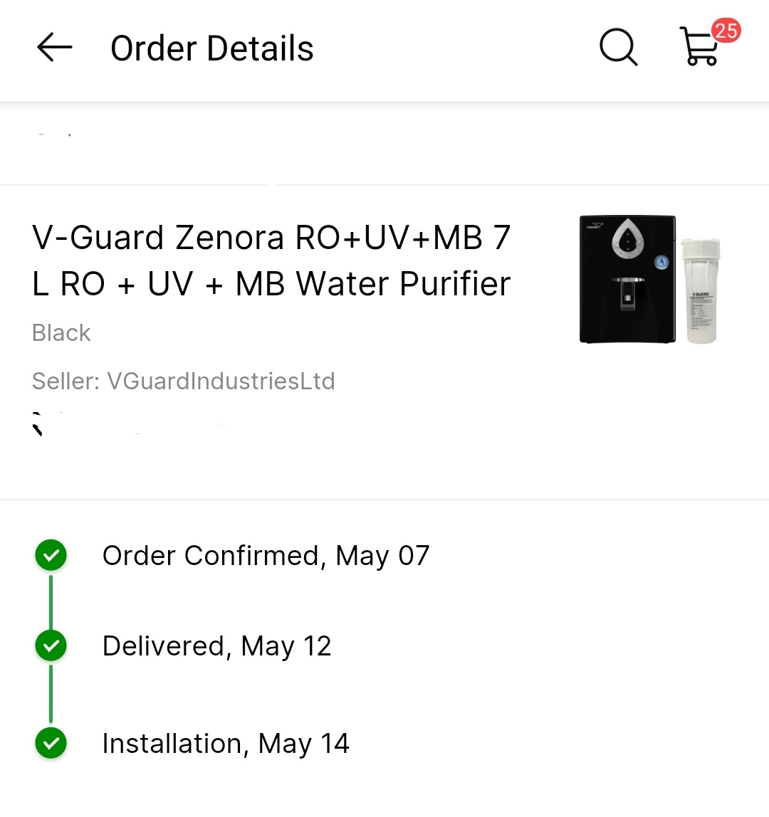 manivaliban's tweet photo. @flipkartsupport @Flipkart @flipkart_victim @kalyan_k @VGuardOfficial I purchased flipkart below product V-Guard water purifier on 14th may 24.with in 3 month product not working.both customer care no response .worst experience  i need replace or refund https://t.co/nKKuttm7d9