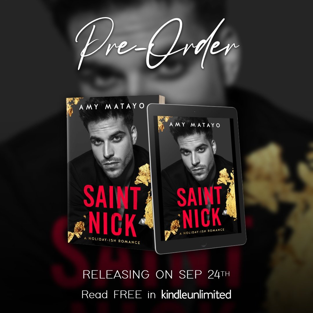 ✨✨PRE-ORDER BLAST✨✨

 SAINT NICK by <a href="/amymatayo/">Amy Matayo</a> 

WILL BE AVAILABLE IN #KU

#PreOrderHere: amzn.to/3WJlnt8

Why you want to read:

✨Enemies-to-Lovers
✨Holiday Romance
✨Forced Proximity
✨Opposites Attract

 <a href="/WildfireMarket1/">Wildfire Marketing</a>
<a href="/ReadingIsOurPas/">Tracey of ReadingIsOurPassion</a>
<a href="/angelhealer422/">demetra Iliopoulos</a>