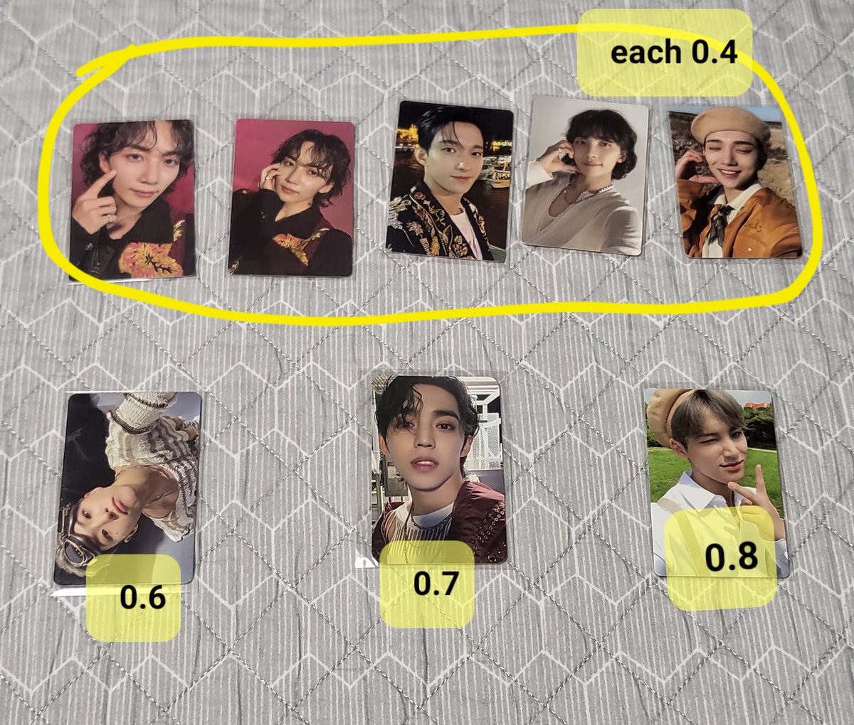 cjcj9898's tweet photo. 세븐틴 포카 양도합니다.
각각 0.1 (each o.1)
국내배송지O
준등기 반택 O
0.5 이상 거래합니다.

세븐틴 seventeen svt 포카 포토카드 양도 https://t.co/o2pHZgkcdl
