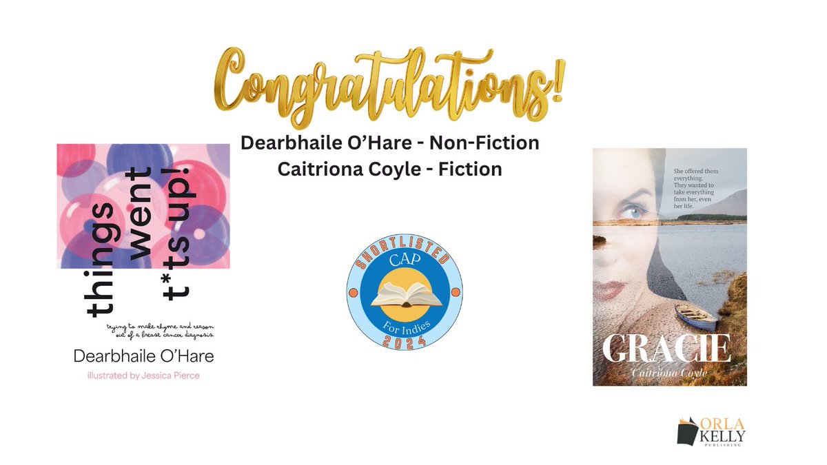 Orla Kelly (@orlakellyauthor) on Twitter photo Yey! Two of my authors are shortlisted for this year's CAP Indie Awards in both the fiction and non fiction categories. Congrats Caitriona Coyle and DearbhaileO' Hare. #capawards <a href="/CarouselAware/">Carousel Aware Prize</a> <a href="/CarolannCopland/">Carousel Carolann</a> Yey! Two of my authors are shortlisted for this year's CAP Indie Awards in both the fiction and non fiction categories. Congrats Caitriona Coyle and DearbhaileO' Hare. #capawards <a href="/CarouselAware/">Carousel Aware Prize</a> <a href="/CarolannCopland/">Carousel Carolann</a>