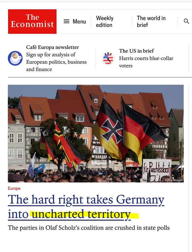 Dear <a href="/TheEconomist/">The Economist</a> ,

the best researched period of German, if not world history is hardly "uncharted territory". We know the terrain exactly, it is only nobody wants to listen to history and historians.