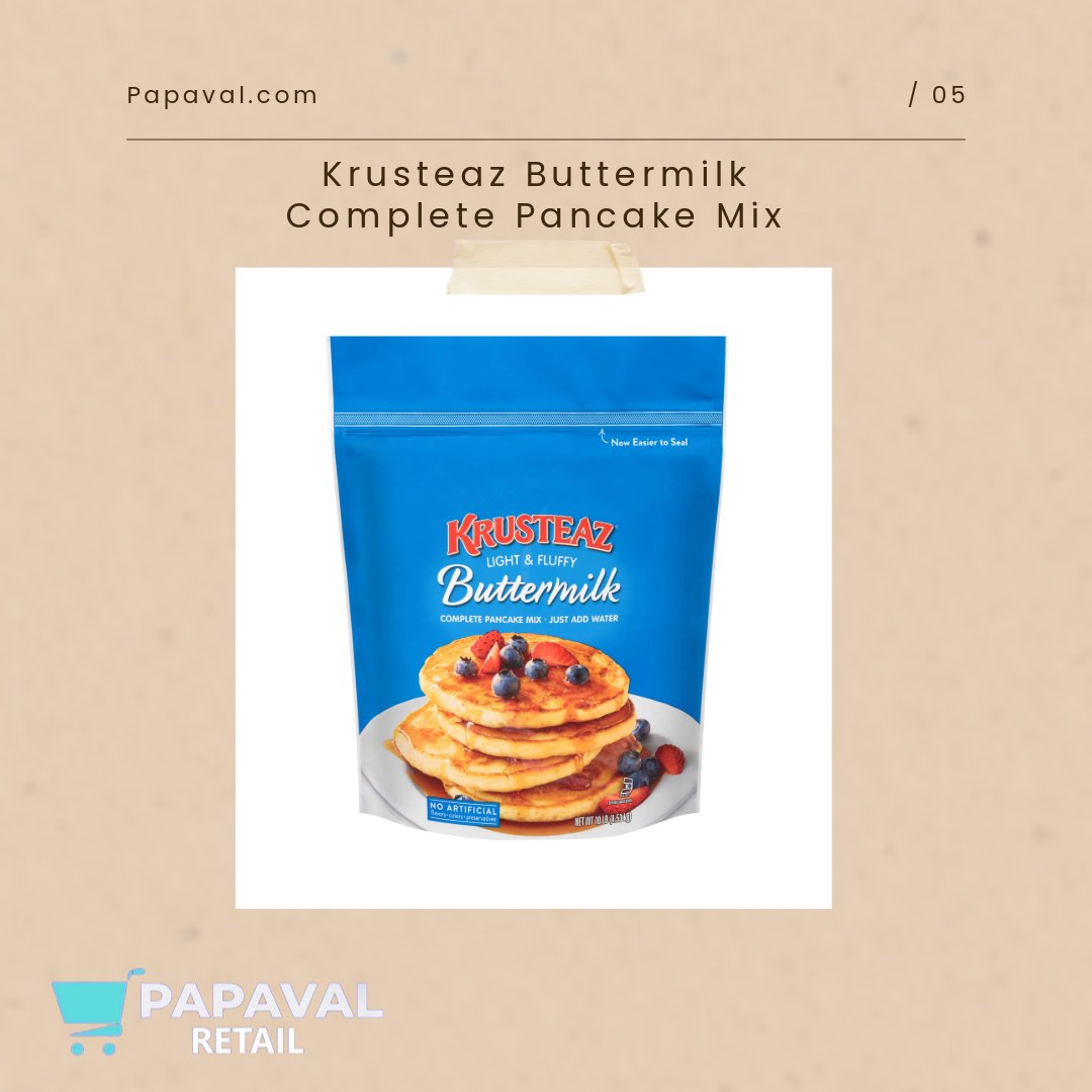 Papaval_Retail's tweet image. 🥞 Wake up to a stack of fluffy perfection with Krusteaz Buttermilk Complete Pancake Mix!🌟
With Krusteaz, breakfast is as easy as mix, pour, and flip. 
Get yours today from Papaval and make every morning a pancake party! 🎉
#Krusteaz #ButtermilkPancakes #BreakfastGoals  #Papaval