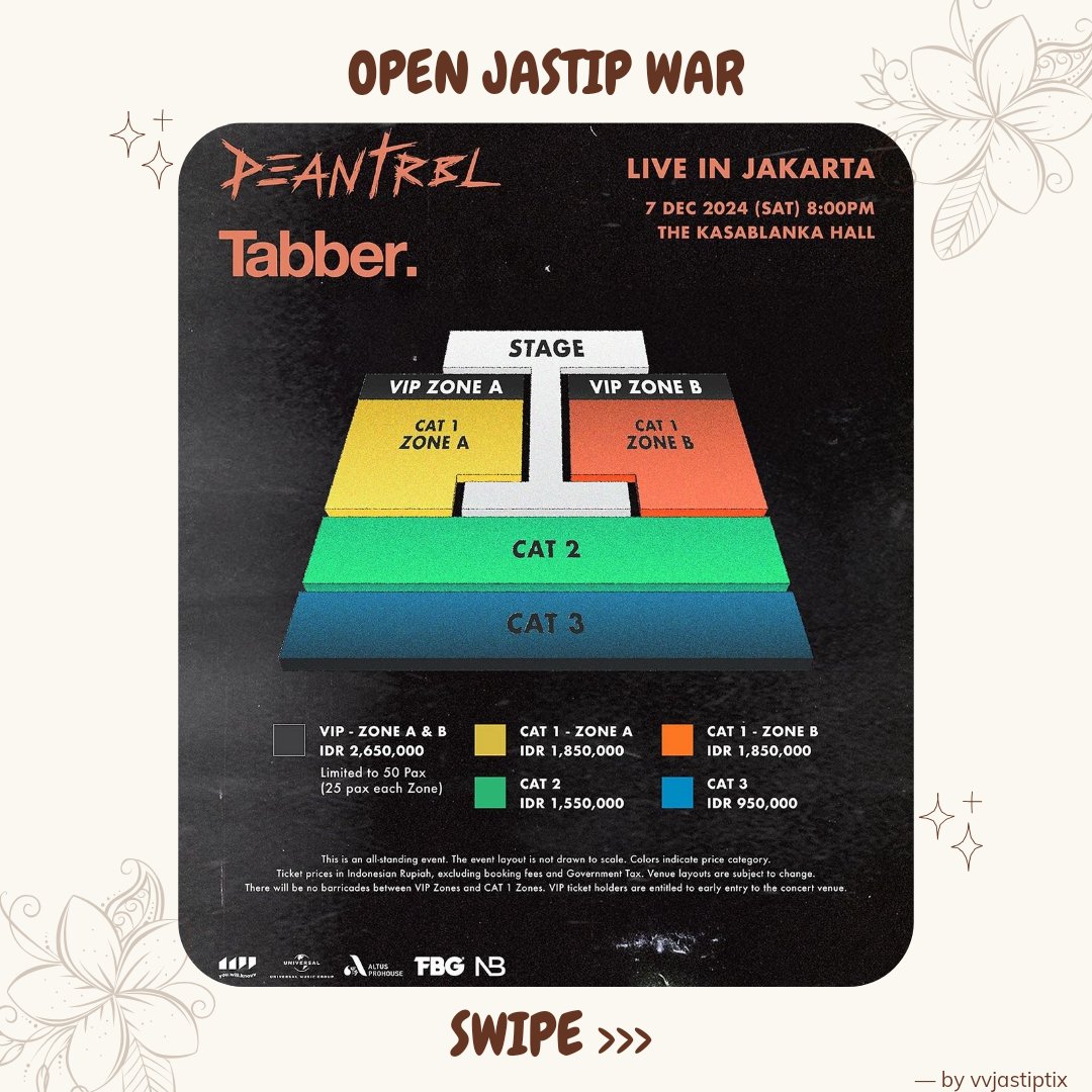 hellovvjastip's tweet photo. OPEN JASTIP WAR DEAN WITH TABBER LIVE IN JAKARTA
🗓 7 Desember 2024
📍 The Kasablanka Hall
💰 Fee 100k/tix <‼️REFUND 💯% JIKA TIDAK MENDAPATKAN TIKET‼️>
Ticketing Service
✅️ Pakai Data Pribadi
✅ All sections
✅️ Trusted💯
#dean #deantrbl #deantabber #zonauang #Zonajajan https://t.co/WhQTPHAfWR