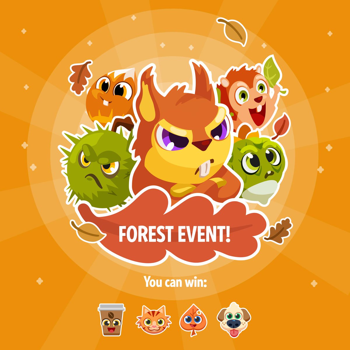 🍂🍁 It's Forrest EventTime! 🍁🍂

Do you have the skills and determination to face off against the forest crew and unlock four exclusive avatars? 🌰

💪 Let the autumn adventure begin!

#Ruzzle #HarvestFestival #AutumnAdventure #ExclusiveAvatars #WordGames #JoinTheFun