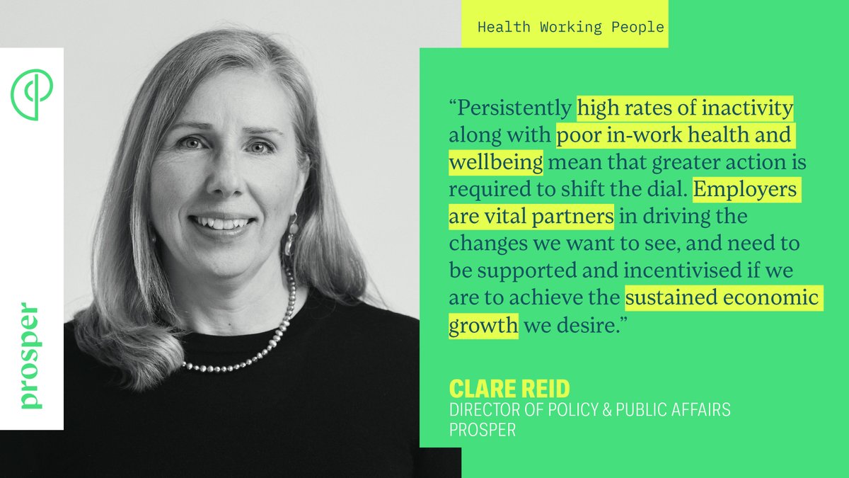 Launched last week, our report, Healthy Working People: New Solutions explores the economic and social impact of ill-health and inactivity amongst workers.

Read the full report now: prosper.scot/resources/heal…