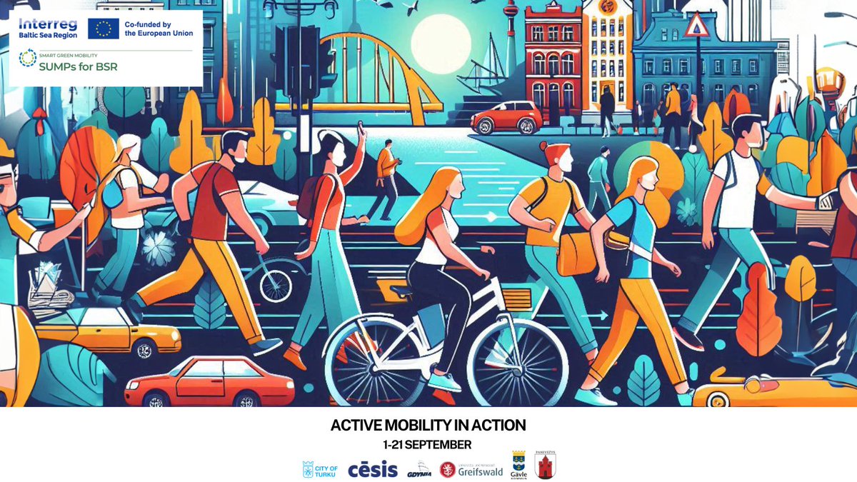 📸 The International Active Mobility Photo Competition: "Active Mobility in Action" starts on September 1! 🚴‍♀️🚶‍♂️

Snap a photo of your route.

Post with #SUMPsforBSRactive &amp; #Your_Citymoves &amp; win!

More info: interreg-baltic.eu/project-posts/…

#MadeWithInterreg #InterregDay2024 #SUMPsforBSR