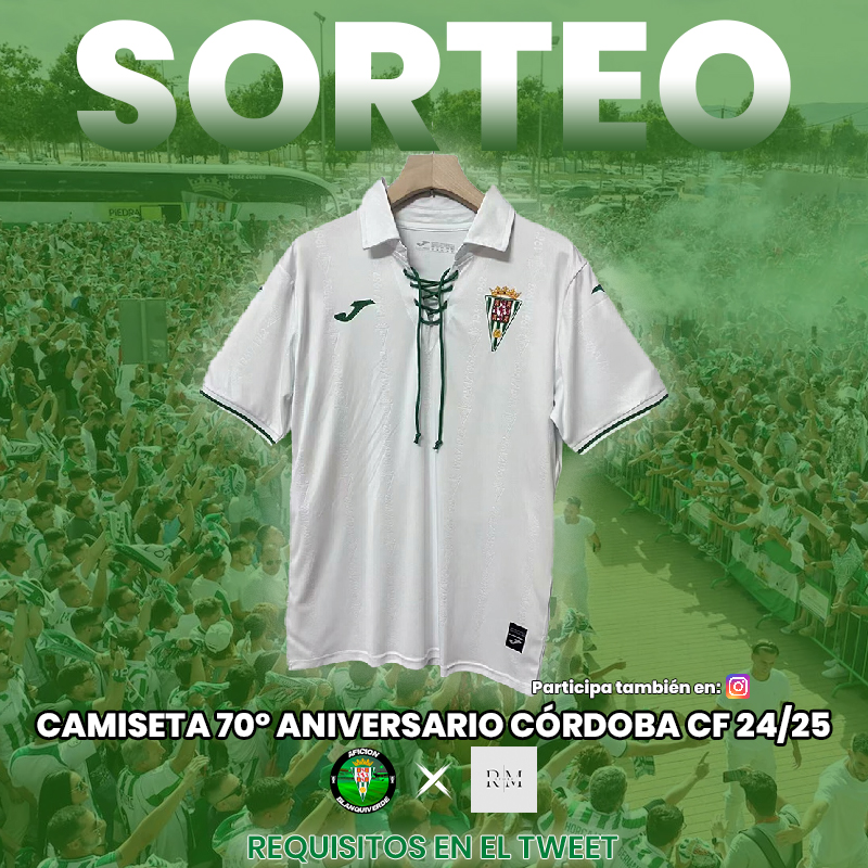 SORTEO CAMISETA 70º ANIVERSARIO CÓRDOBA CF

1⃣ Seguir a <a href="/AFBlanquiverde/">Afición Blanquiverde</a> y <a href="/rmstore_es/">RM</a>.
2⃣ RT.
3⃣ Comenta tu porra para el #CórdobaMálaga y menciona a un amigo.

📣 El ganador se dará entre los acertantes del resultado del #CórdobaMálaga (fecha máxima de participación sábado 20h).