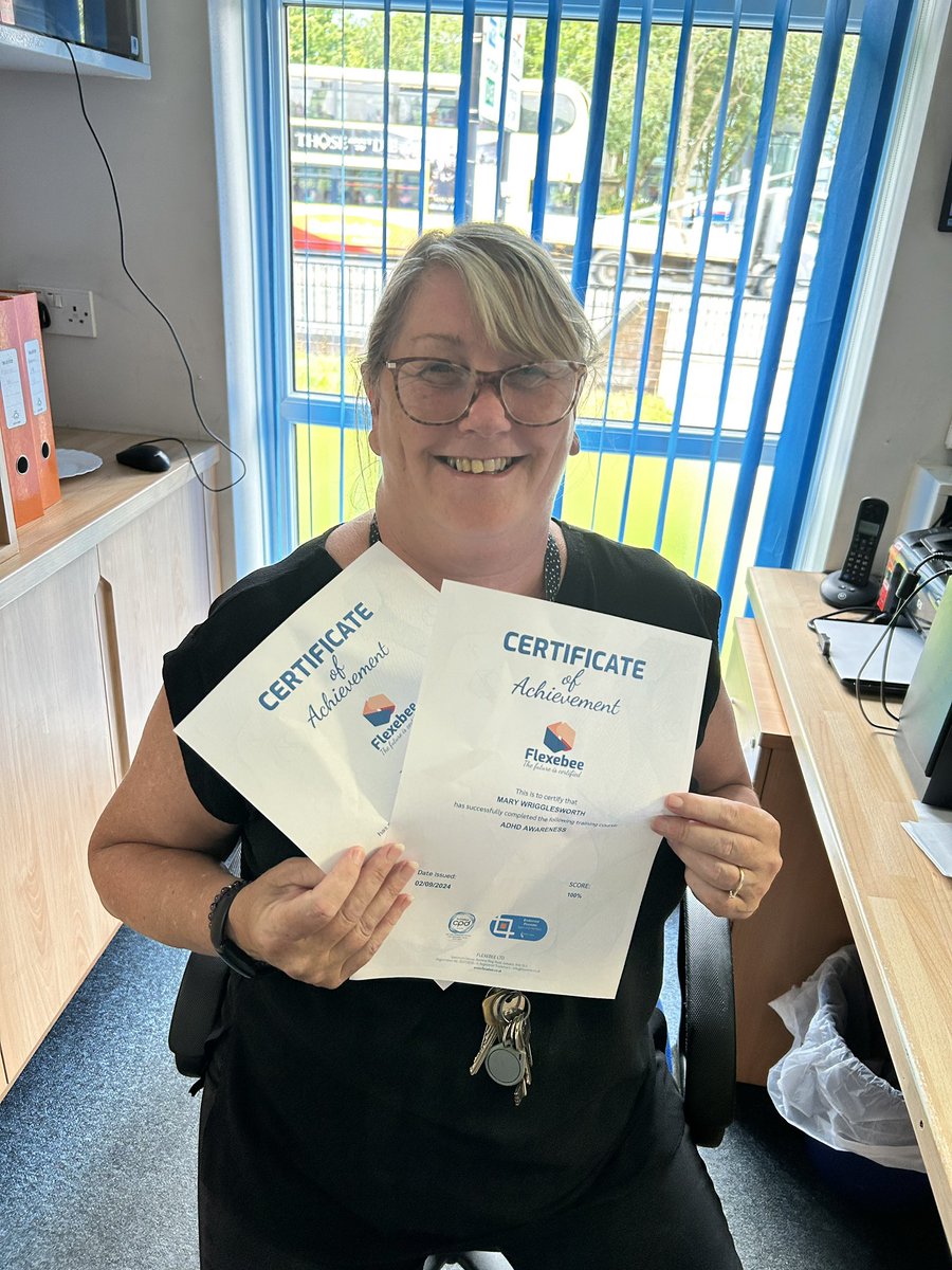 Well done Mary Wrigglesworth  for completing your Drug and Alcohol Awareness and your ADHD Awareness training modules.