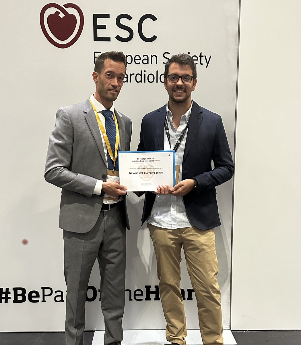 Really grateful for being part of it and for this award. <a href="/DrErikGrove/">Erik Lerkevang Grove</a> #ESCCongress2024 #ESCPharmacotherapy