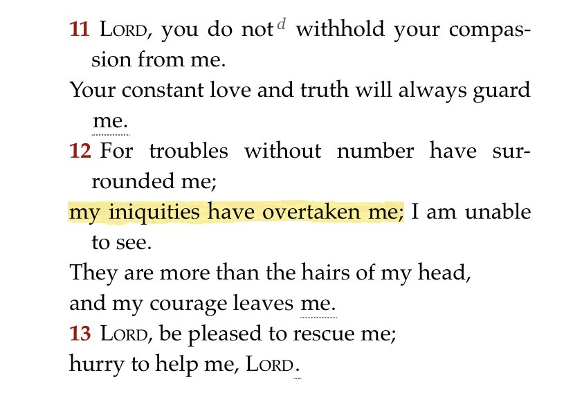 LondonHatch's tweet photo. David is brutally honest that the cause - not the only cause - of his troubles is his own ugly sin, here called βiniquitiesβ
Until we take responsibility for our failures, weβre often trapped in a prison of our own making #MorningDevotions https://t.co/J1D5gpJvAs