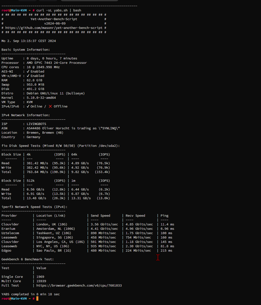 Wir haben nun eine Neue Node online gestellt. 
AMD Epyc 7443, 512GB, 4TB NVMe, 2x 10G

Absofort haben wir nun auch Günstigere KVM Server im Angebot.

Die KVMs sind alle mit mindestens 5G angebunden und sollten somit für die Zukunft gerüstet sein.