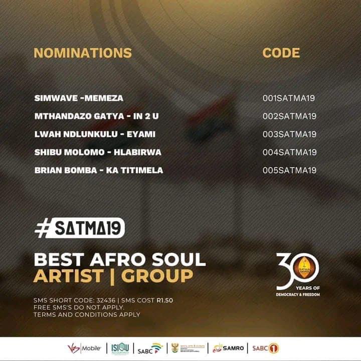 bomba_brian's tweet photo. Sumthyn Music has just announced a nomination for Brian Bomba at the SATMA’s, Let’s vote for Brian Bomba for best Afro Artist: sms: 005SATMA19 to 32436 👏🏾🔥🔥 https://t.co/wpJ8o0Nsv5