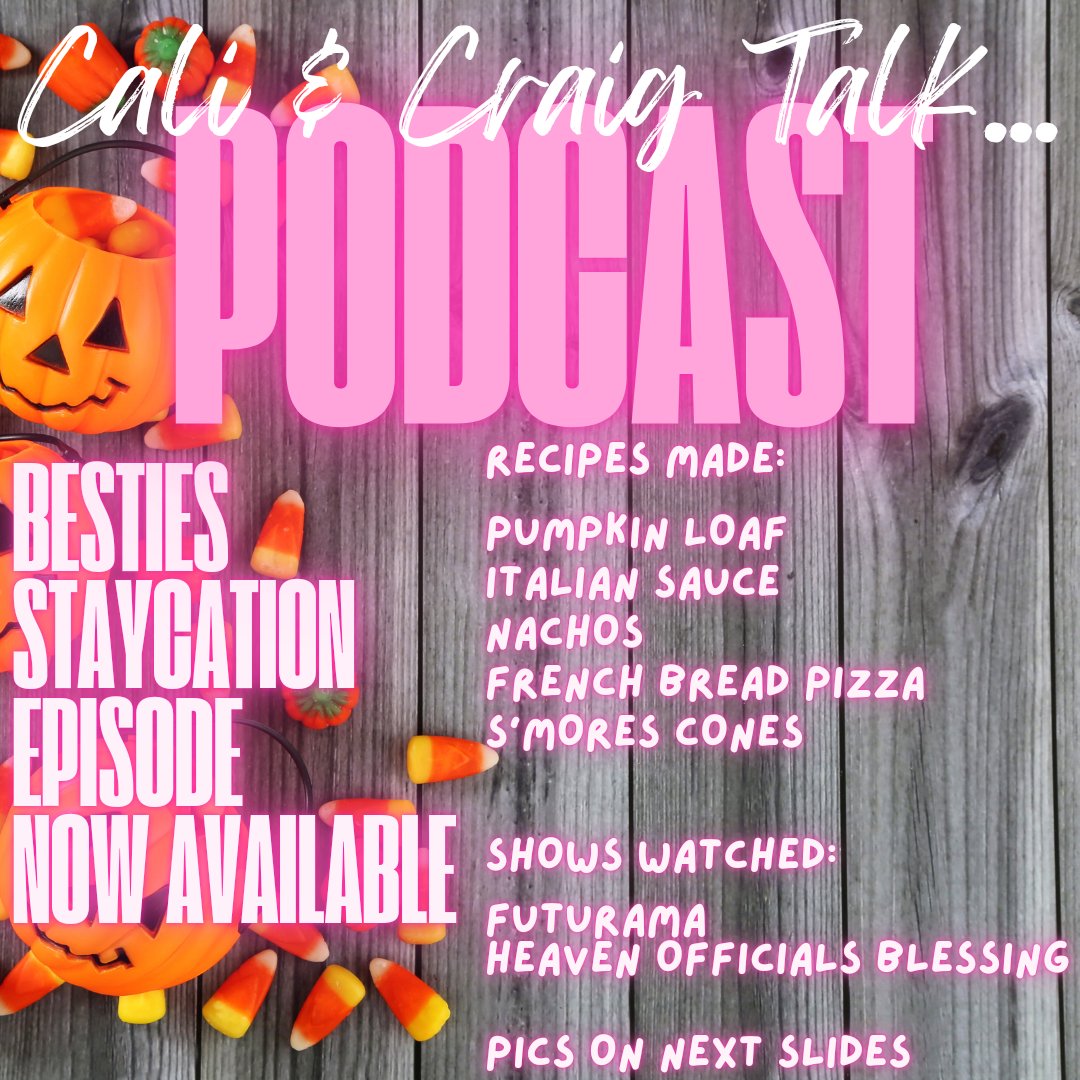 CaliCraigtalk's tweet image. The besties are having a staycation week! We cooked up a storm, @cali_kitsu released a new book, and @Cameron_D_James joined her for book launch in Zoom, &amp;amp; we played Stardew Valley. Catch up with us as we hang out and have a good time!

Listen now:
linktr.ee/calicraigtalk