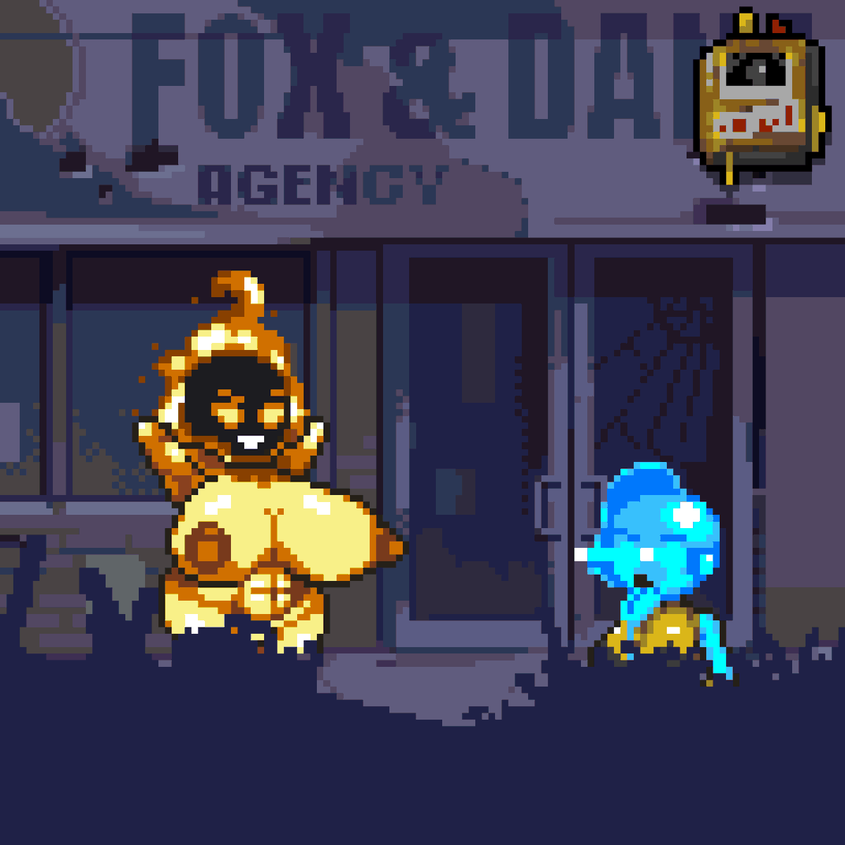 Pixel34_0w0's tweet photo. Inferna + Several liters of high-quality fuel + rocking chairs = Juicy Muscular Inferna https://t.co/4vqGaSbbnt