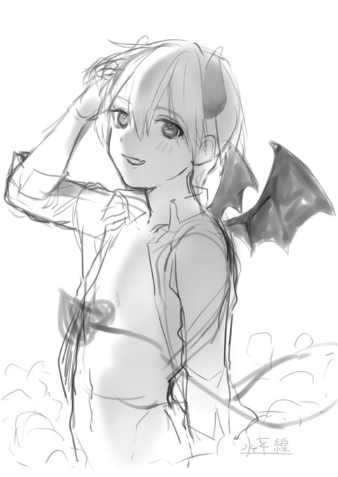 🌹😈氵ョ夕インキュバス制作過程😈🌹
#グリザイユ 