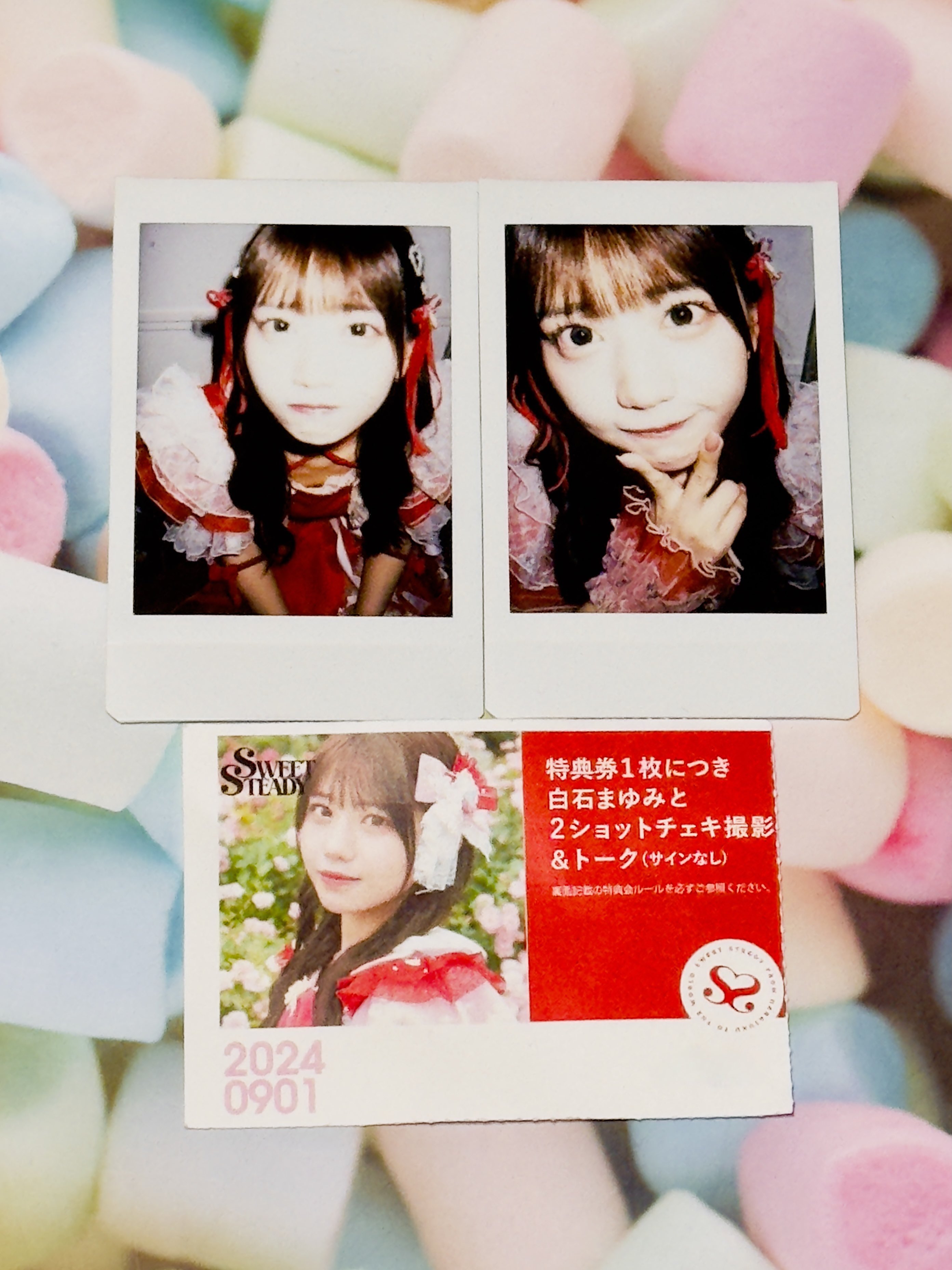 【人気No.1】 白石まゆみ STEADY塩川莉世さん サイン入り（SWEET A勝 ラッフル アイドル