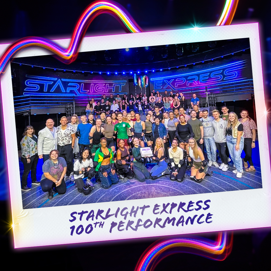 Over the weekend we celebrated our 100th PERFORMANCE of #StarlightExpress ✨ 🚂 🛼