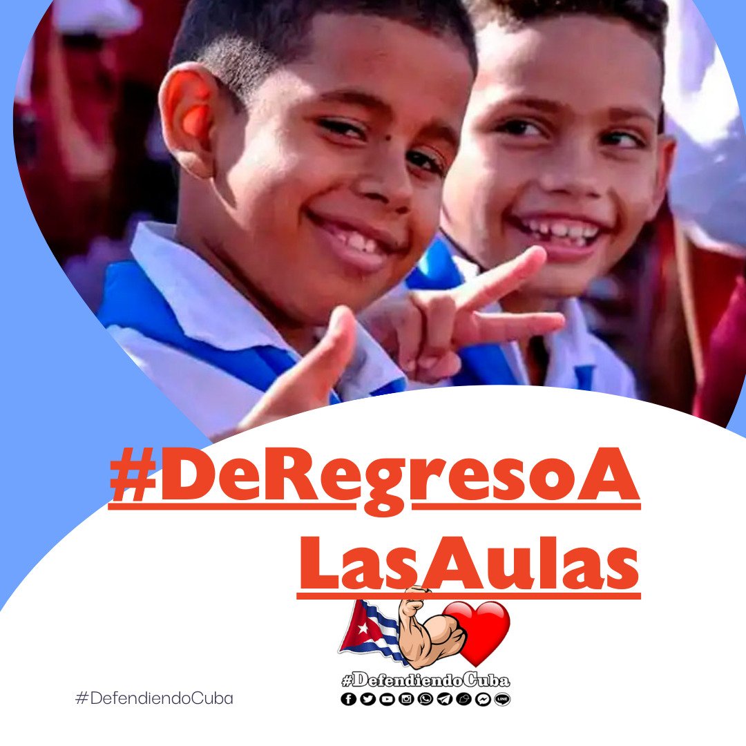 La alegría #DeRegresoALasAulas. ‼️Feliz inicio del curso escolar 2024-2025‼️

✨🇨🇺✨#CubaEduca✨🇨🇺✨
#DefendiendoCuba🇨🇺💪❤️