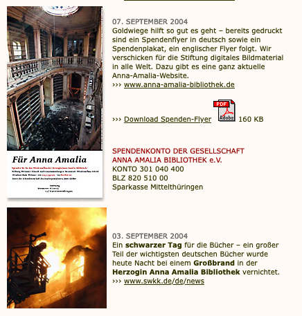 kulturstadtost's tweet photo. Vor 20 Jahren brannte #OTD am Abend die Anna-Amalia-Bibliothek in #Weimar. https://t.co/y21vRTLCLd https://t.co/v3Q4x3nAHj