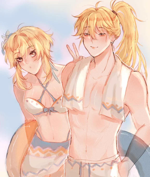 ชุดอาไรเนี้ย แฝดอย่าทำงี้ (ทำอีกๆๆๆ) #GenshinImpact #Aether #Lumine #原神 
