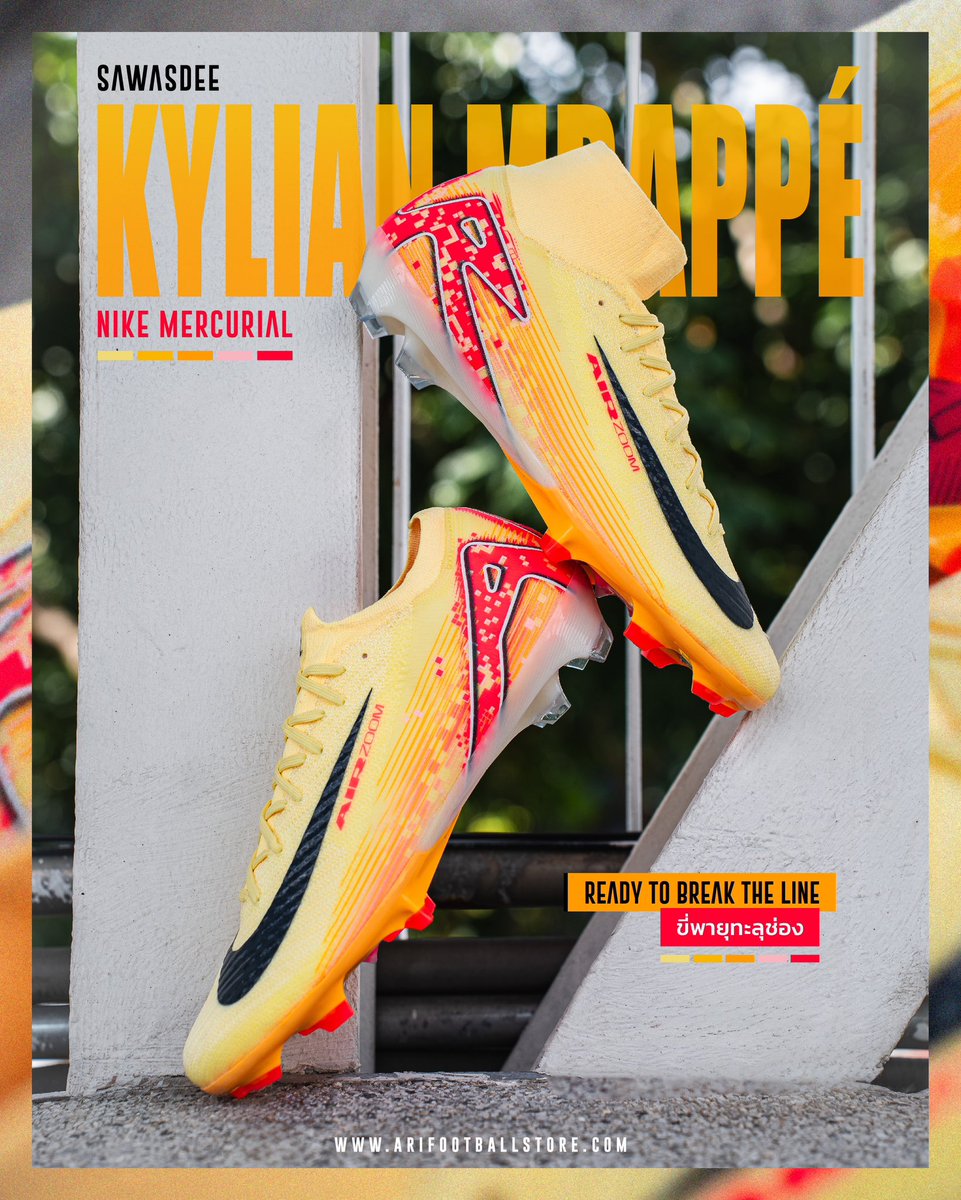 𝗦𝗔𝗪𝗔𝗦𝗗𝗘𝗘 🙏
NIKE MERCURIAL 
KYLIAN MBAPPÉ

รองเท้าคอลเลกชันซิกเนเจอร์ของ Kylian Mbappé สีใหม่ล่าสุดที่มาในเจเนอเรชันใหม่ของ Mercurial Superfly 10 และ Vapor 16 

ที่อาริ ฟุตบอล ทุกสาขา และช่องทางออนไลน์ 📲 : arifootballstore.com

#AriFootball #FootballForAll