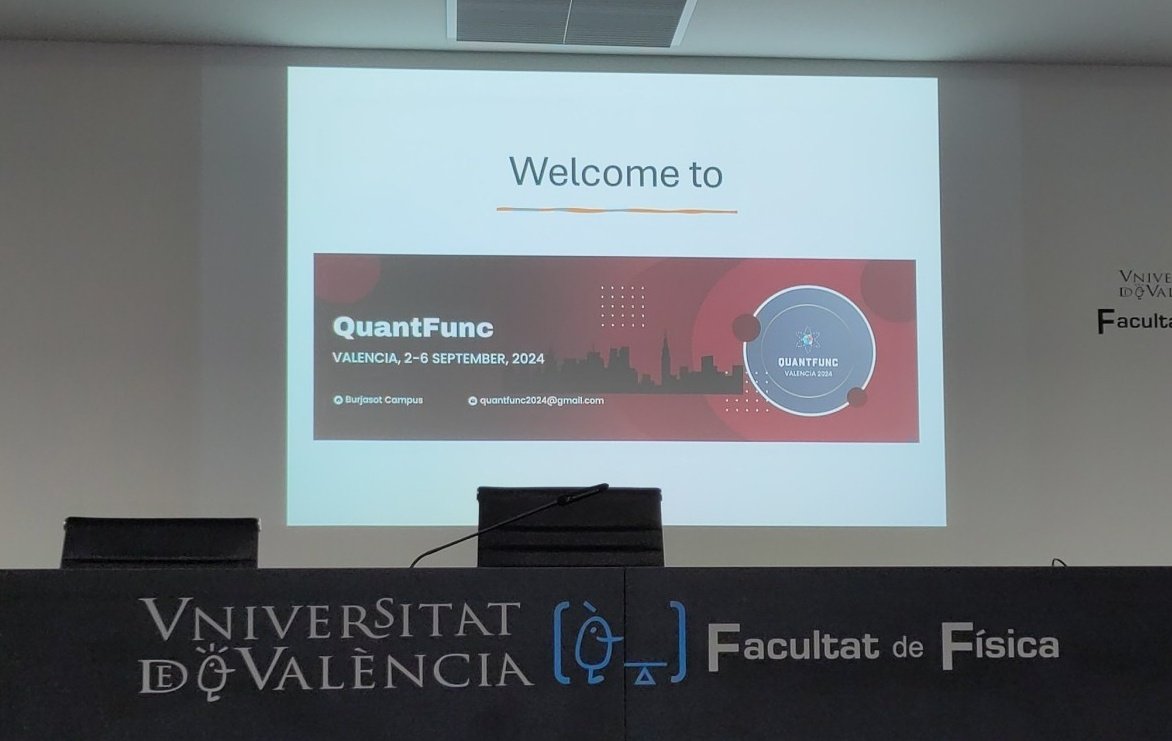 Just arrived at QuantFunc, a workshop in Valencia on gauge theories and their investigation using nonperturbative methods. Expecting news on correlation functions from several methods and their applications in QCD.