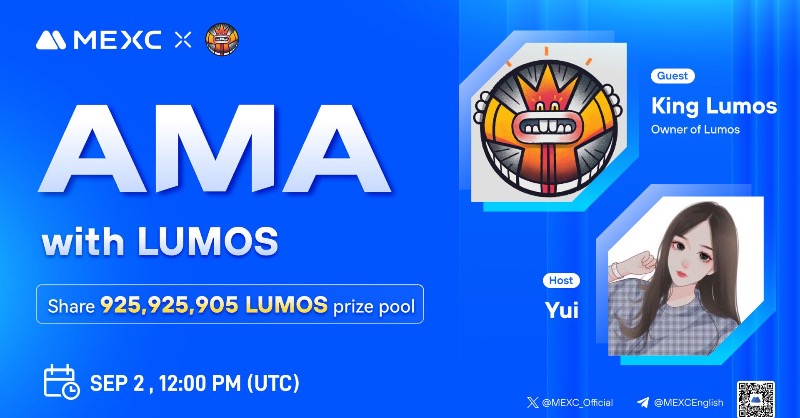 TheLumosCoin's tweet photo. HUGE opportunity to earn $LUMOS today!

Join AMA with @MEXC_Official and have the chance to win 925M LUMOS in the prize pool.

Details: https://t.co/ruQ4DTK1Xj https://t.co/HoFqZ4XLSJ