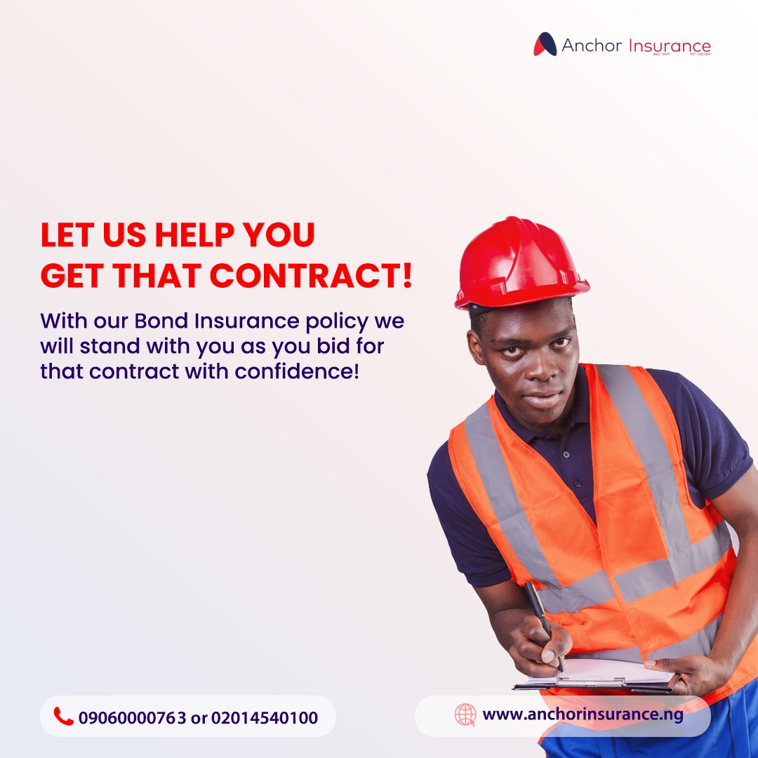 InsuredByAnchor's tweet photo. Dear contractors, you need a Bond Insurance policy for your next bid!
#insure #insurance #insured #insurewithus https://t.co/F5pjyFP9SL