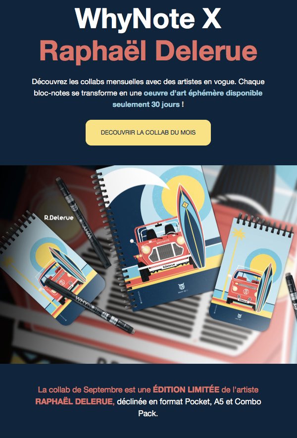 DelerueRaphael's tweet photo. Un bloc-notes réutilisable .
Collaboration @whynote_book X Raphaël Delerue
Édition limitée : Disponible uniquement durant le mois de Septembre.
Decliné en format A5, pocket et combo pack.
Ici : https://t.co/lhl70DHs2O https://t.co/5LVbstdxmy