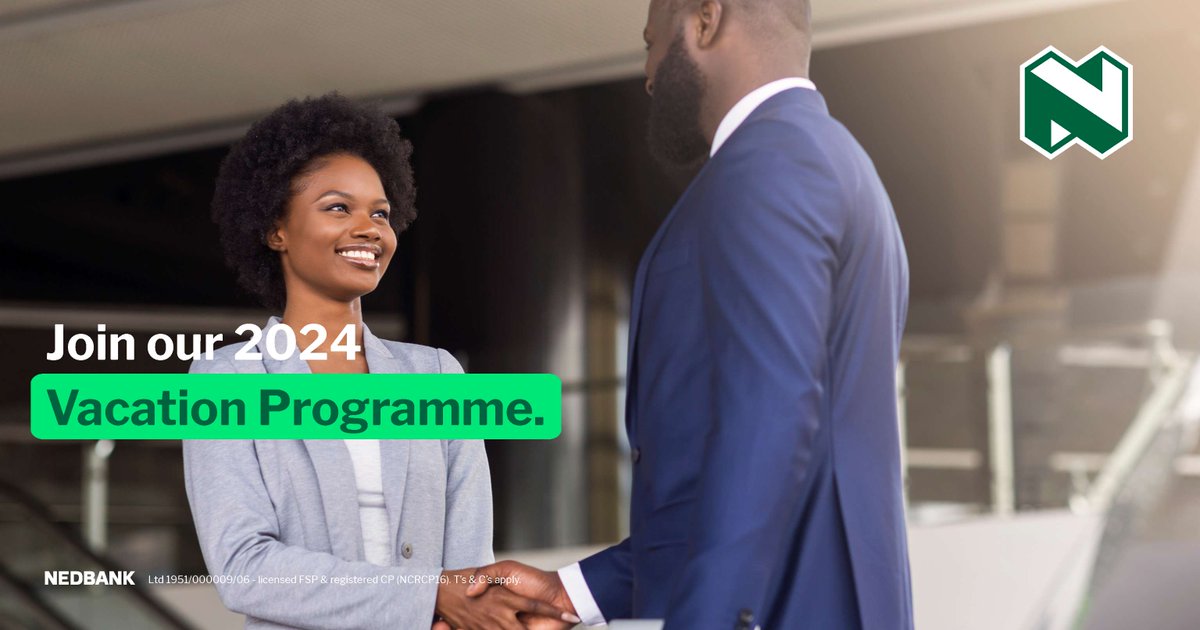 Nedbank's tweet photo. Just a few more days to go! Make sure not to miss out β apply for the 4-day 2024 Nedbank Chartered Accountants Seminar Experience and Quants Exploration Programme. π
Shape your future and apply by 6 September 2024!
https://t.co/3anzntJ0i8
#QuantitativeAnalyst https://t.co/fFjl66lHLW