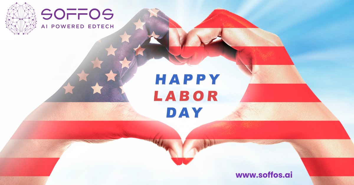 SoffosAI's tweet photo. 🛠️ Happy Labor Day! 🎉 At #Soffos, we salute the tireless efforts of workers who inspire us daily. Keep learning, keep growing, and enjoy this day dedicated to you! 
 
#LaborDay2023 #LearningAndDevelopment #AI https://t.co/GFXAUSZ55G