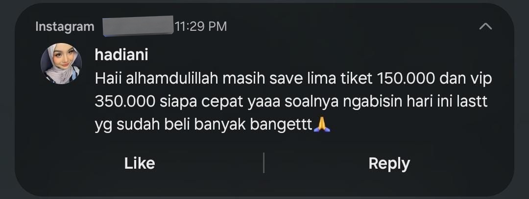 mddln_'s tweet photo. Guys, mau infoin hati-hati ketipu  akun @.dianpermatarr di ig. Dia habis nipu temen gue, beli 3 tiket atma asta konser bandung dengan harga yang lebih murah. 
Bagi lu yang namanya dian, michael calvin, hadiani, mohon berbaik hati mengembalikan duitnya 

wtb wts atma asta nipu https://t.co/UsgU756ylk