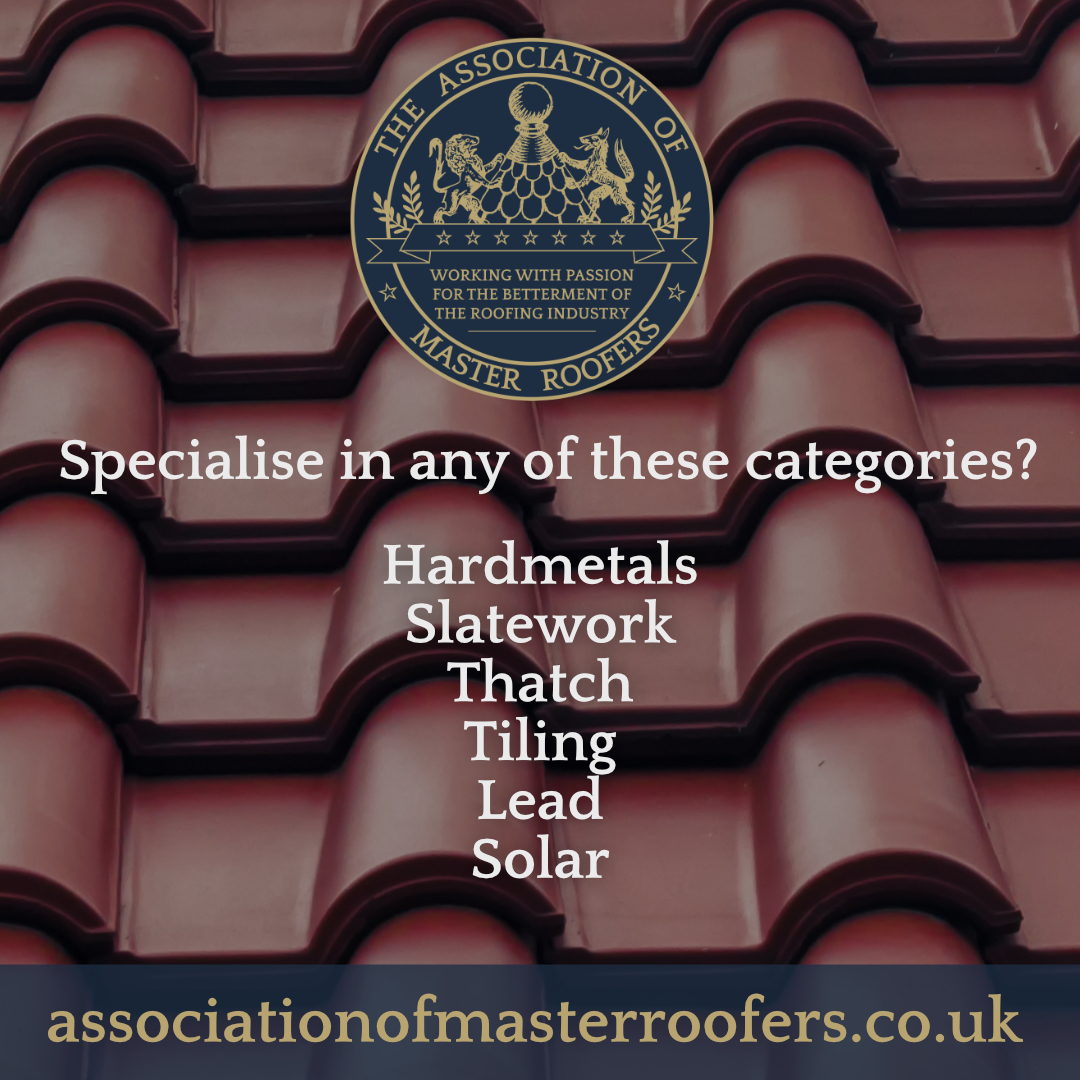 Do you specialise in any of these roofing categories?

AMR is a British trade association representing skilled roofers and individuals.

Visit associationofmasterroofers.co.uk or email membership@aomr.uk

#AMR #roofinguk #roofersuk #slate #leadroof #leadbossing #leadwelding