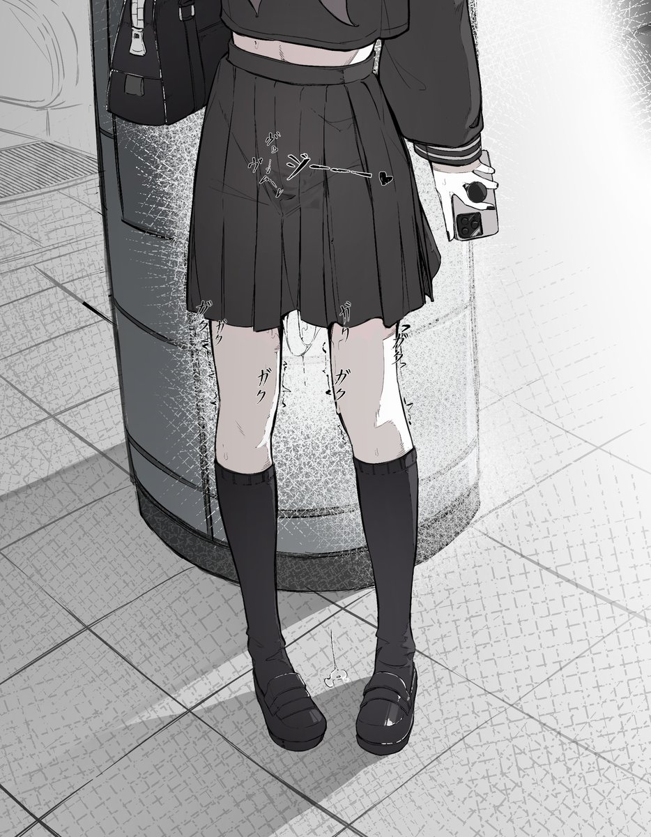 Naretsuro's tweet photo. 何かを垂らす少女 https://t.co/k89ydWSFzx
