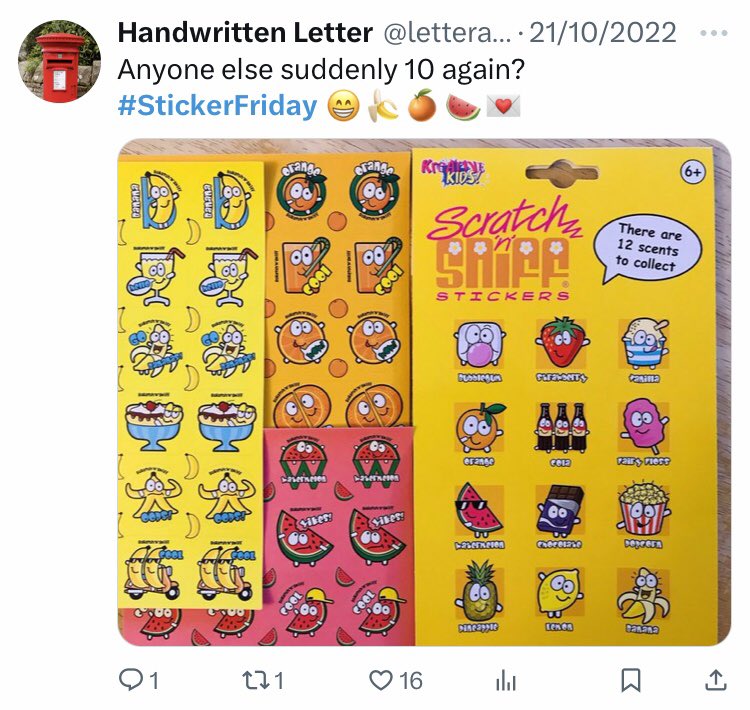 letterappsoc's tweet photo. @ambermruffin Happy to revive #StickerFriday if you think that would help… 😄💌👍 https://t.co/zLVqP7WIIf