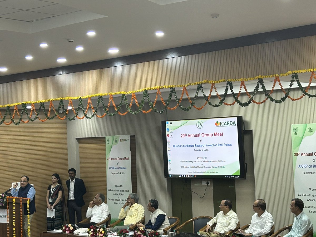 #HappeningNow AnnualGroup Meet of All India Coordinated Research Group on Rabi Pulses- opportunity to meet and interact with Pulses group - specially chickpea colleagues from all disciplines under one roof