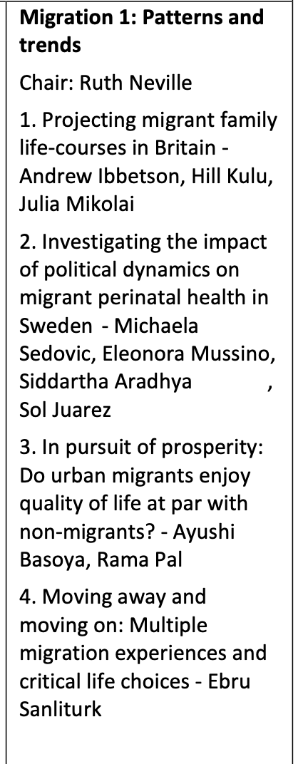Francisco Rowe ✌️ (@fcorowe) on Twitter photo Going to the next <a href="/bspsUK/">British Society for Population Studies - BSPS</a> conference in Bath? We have not one but four super sessions on human mobility & migration 👇. We are lucky to have three excellent ECRs chairing three of these sessions <a href="/ruthneville20/">Ruth Neville</a>, <a href="/AhadMary/">Mary Abed Al Ahad</a> & <a href="/PPandya22/">Parth Pandya</a>!
Full programme: lse.ac.uk/international-… Going to the next <a href="/bspsUK/">British Society for Population Studies - BSPS</a> conference in Bath? We have not one but four super sessions on human mobility & migration 👇. We are lucky to have three excellent ECRs chairing three of these sessions <a href="/ruthneville20/">Ruth Neville</a>, <a href="/AhadMary/">Mary Abed Al Ahad</a> & <a href="/PPandya22/">Parth Pandya</a>!
Full programme: lse.ac.uk/international-…