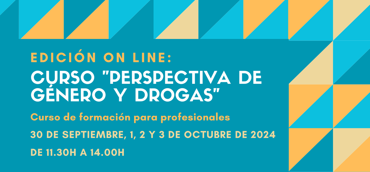 📚¡Comienza la vuelta! NUEVO CURSO "PERSPECTIVA DE GÉNERO Y DROGAS" 

📆30 septiembre, 1, 2 y 3 de octubre 2024
⌚️11.30h a 14h (hora peninsular española)
📍On line (zoom)
🧶Organiza <a href="/Malva_FSYC/">Proyecto Malva</a> <a href="/fundsalcom/">Fundación Salud y Comunidad</a>
🔋Colabora <a href="/PNSDgob/">Plan Nacional Sobre Drogas</a>
▶️+Info e inscripciones: drogasgenero.info/nueva-edicion-…