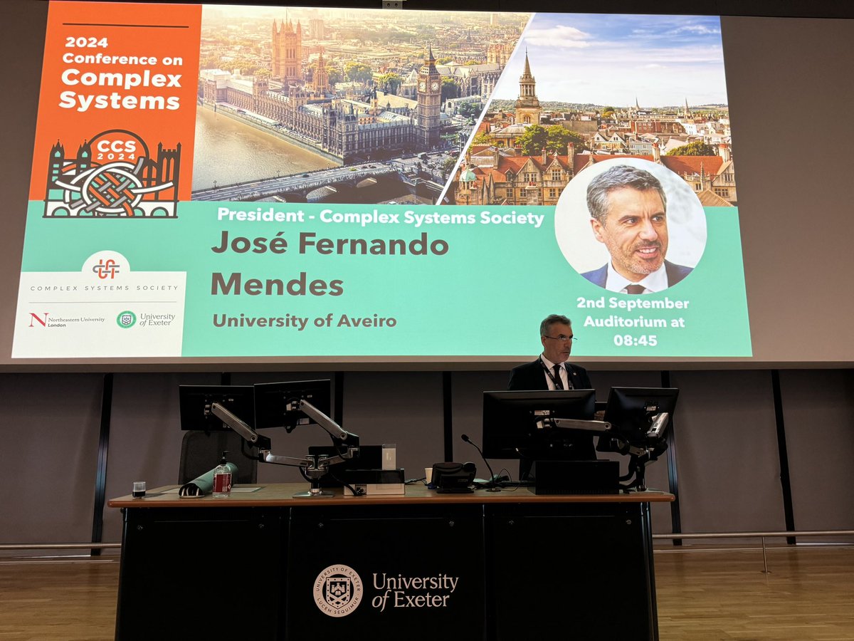 Opening words by <a href="/jffmendes/">Jose Fernando Mendes</a>, <a href="/Po_CSS/">President of the Complex Systems Society</a> 
#ccs2024 <a href="/ConfCompSys/">Conference on Complex Systems</a>