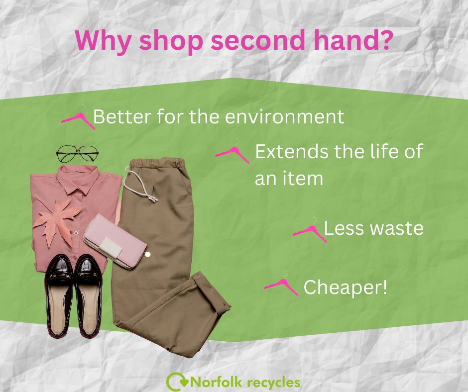 There are so many benefits of switching to shopping second-hand.

🌍Better for the environment
👕Less waste
💷Save money

Let us know your go-to place for second-hand clothing! 👇