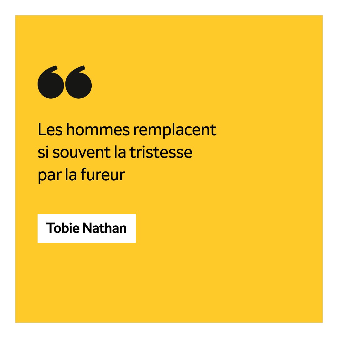 💬 CITATION – Tobie Nathan est professeur émérite de psychologie à l’université Paris 8, écrivain et diplomate.

Source : Ce pays qui te ressemble, Tobie Nathan (2015)
#scienceshumaines
