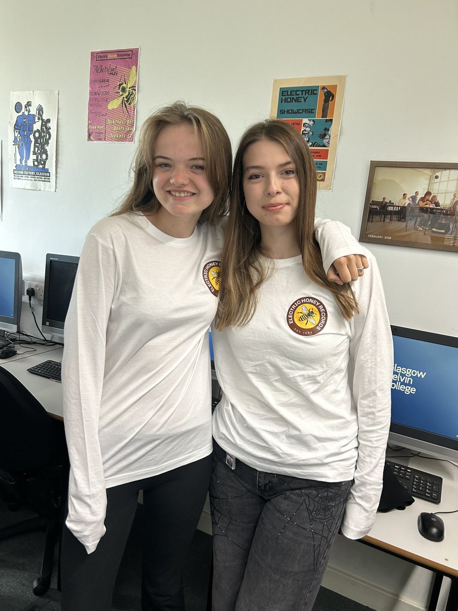 GKCollege's tweet photo. Friday was new merch day for our very own record label, Electric Honey! 🐝
#ElectricHoney #NowhereBetterToBe #NowhereBetterToStart #NowhereLikeKelvin https://t.co/2hIdK4pEum