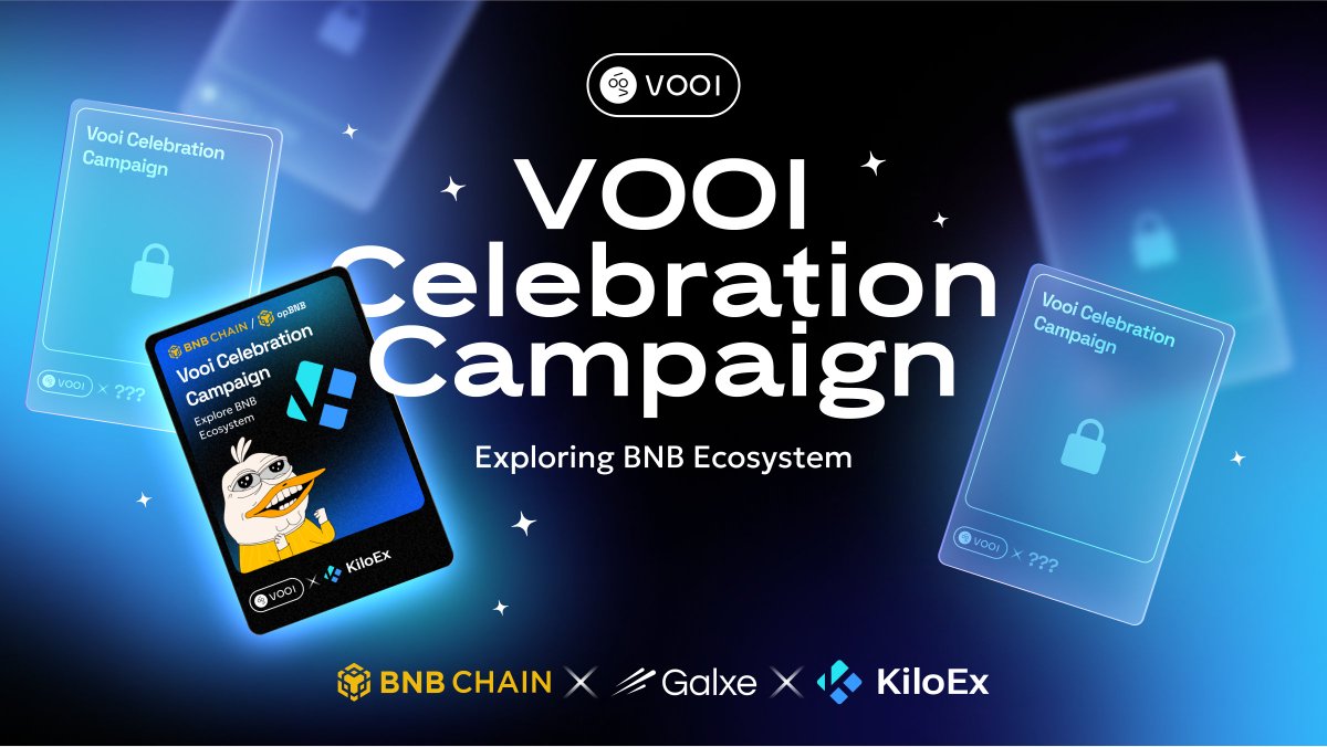 Welcome to the VOOI Celebration Campaign 🏆

Time to explore <a href="/BNBCHAIN/">BNB Chain</a> ecosystem and show off your best trading skills to earn special reward - exclusive “Celebration Contest NFT” 🥚

Two backed by <a href="/BinanceLabs/">Yzi Labs</a> projects: <a href="/KiloEx_perp/">KiloEx</a> + VOOI. Two blockchain networks for trading -