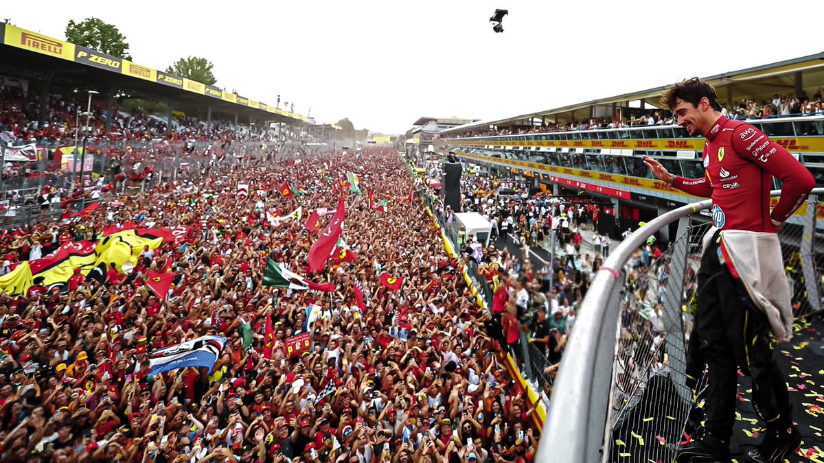 FanaticsFerrari's tweet photo. It wasn’t a dream.

Charles Leclerc actually won for Ferrari at Monza starting from P4 on the grid, without having the fastest car. https://t.co/ioWDxtEU8u
