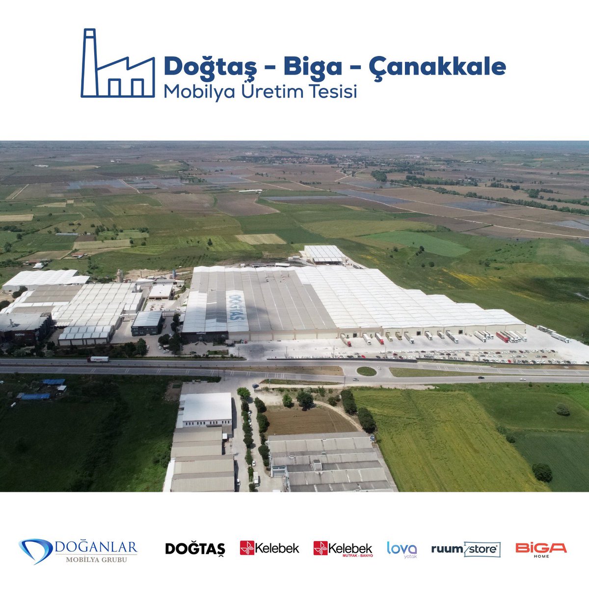 doganlarholding's tweet photo. Grup şirketlerimizden Doğanlar Mobilya Grubu markalarından Doğtaş'ın Çanakkale Biga'da bulunan üretim tesisi ile tasarım, inovasyon ve konforu buluşturuyoruz.
@Dogtas #dogtas #konfor #tasarım https://t.co/UItmDkj3Rr