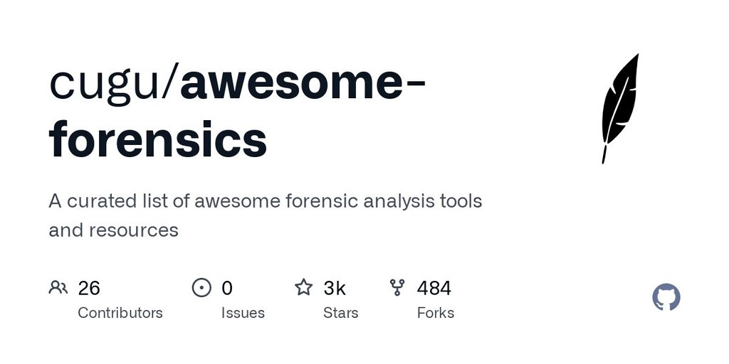 hetmehtaa's tweet photo. A Curated List Of Awesome Forensics Analysis Tools & Resources 📒
🔗 https://t.co/56bvjTt3AV
#Foresnsics #dfir #infosec https://t.co/Uv7nUGJJYV
